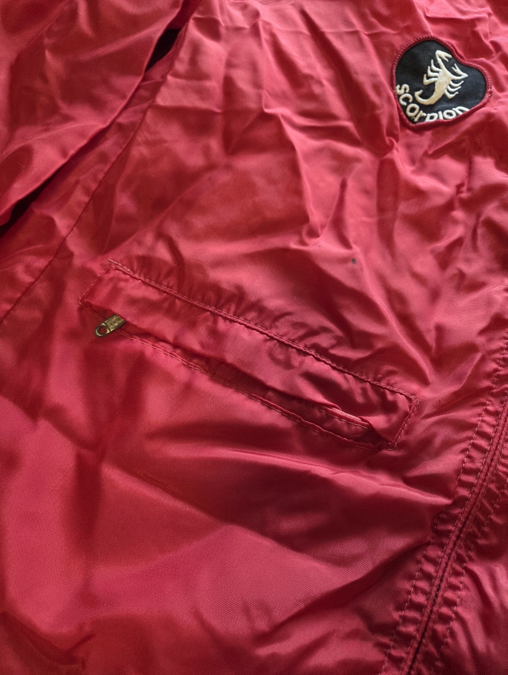 Vintage 70s Lewein Toronto Red Racing Jacket - Scorpion Snowmobile Patch - Men's - Picture 3 of 9